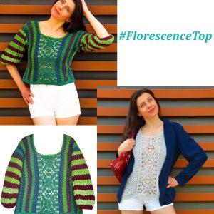 FLORESCENCE TOP or SWEATER: Crochet Pattern – Crochet Tutorial in English